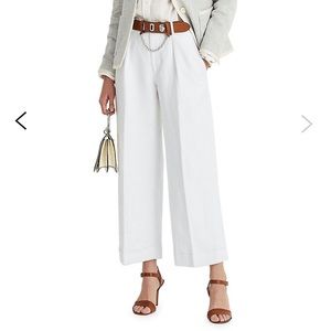 NWT Ralph Lauren white wide leg pants. Size 12